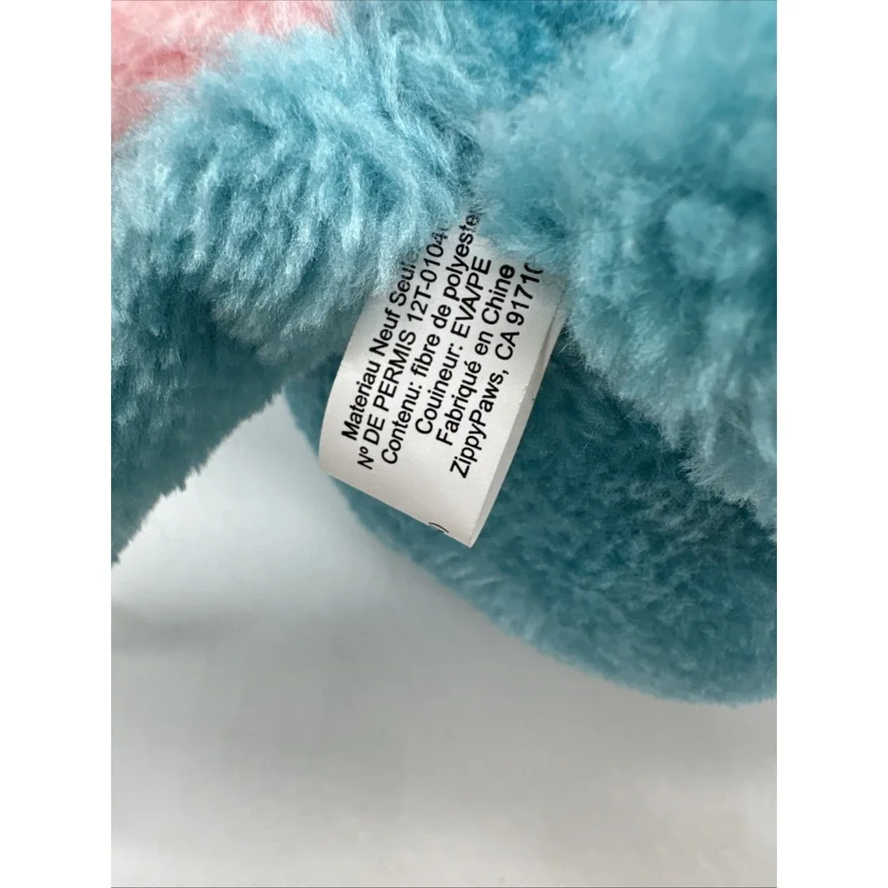 ZippyPaws Oscar The Octopus Dog Toy Blue Pink Squeaky Plush 12